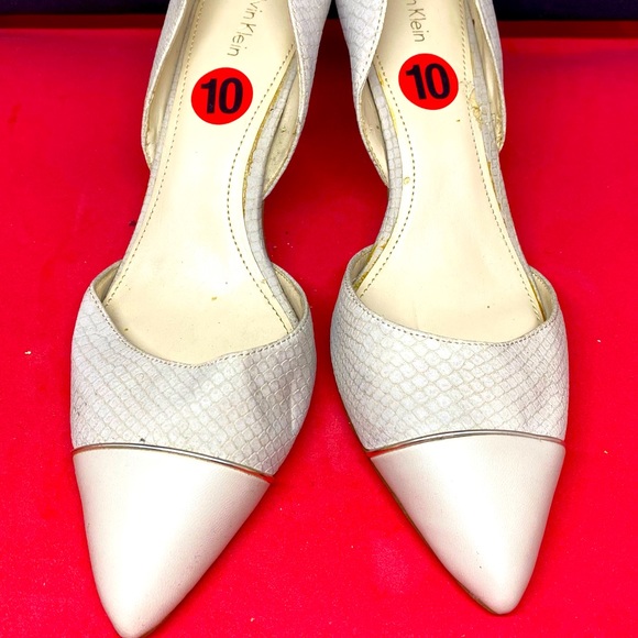 Calvin Klein Snake Skin Leather Heels - Picture 1 of 5